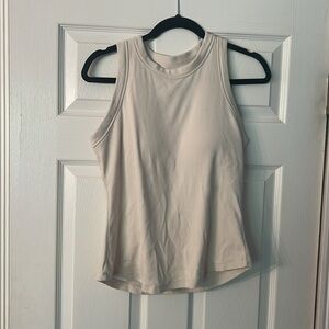 OGL Light Beige/Ivory ribbed brami tank, Lg. Built-in bra, removable pads.  NWOT